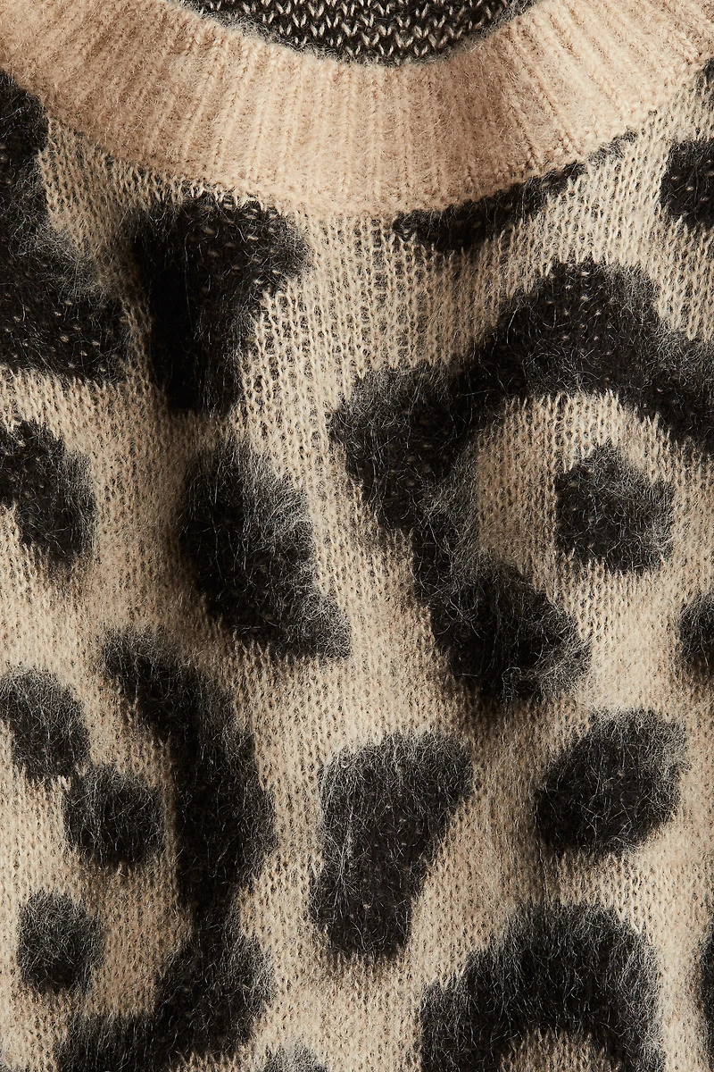 Brushed Jacquard-Knit Sweater