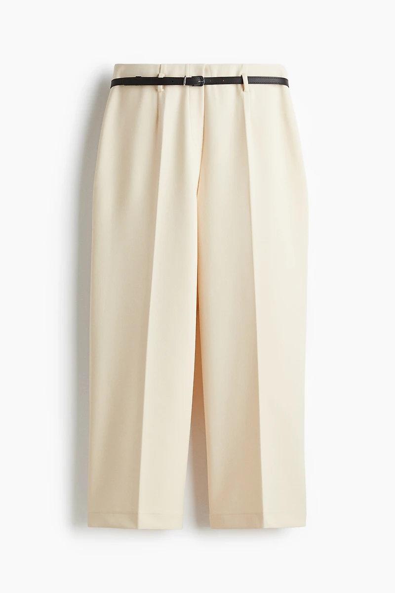 Belted Ankle-Length Pants