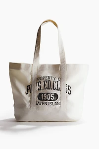 Printed Canvas Tote Bag