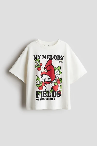 T-shirt en coton imprimé