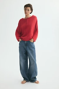 Batwing-Sleeved Sweater