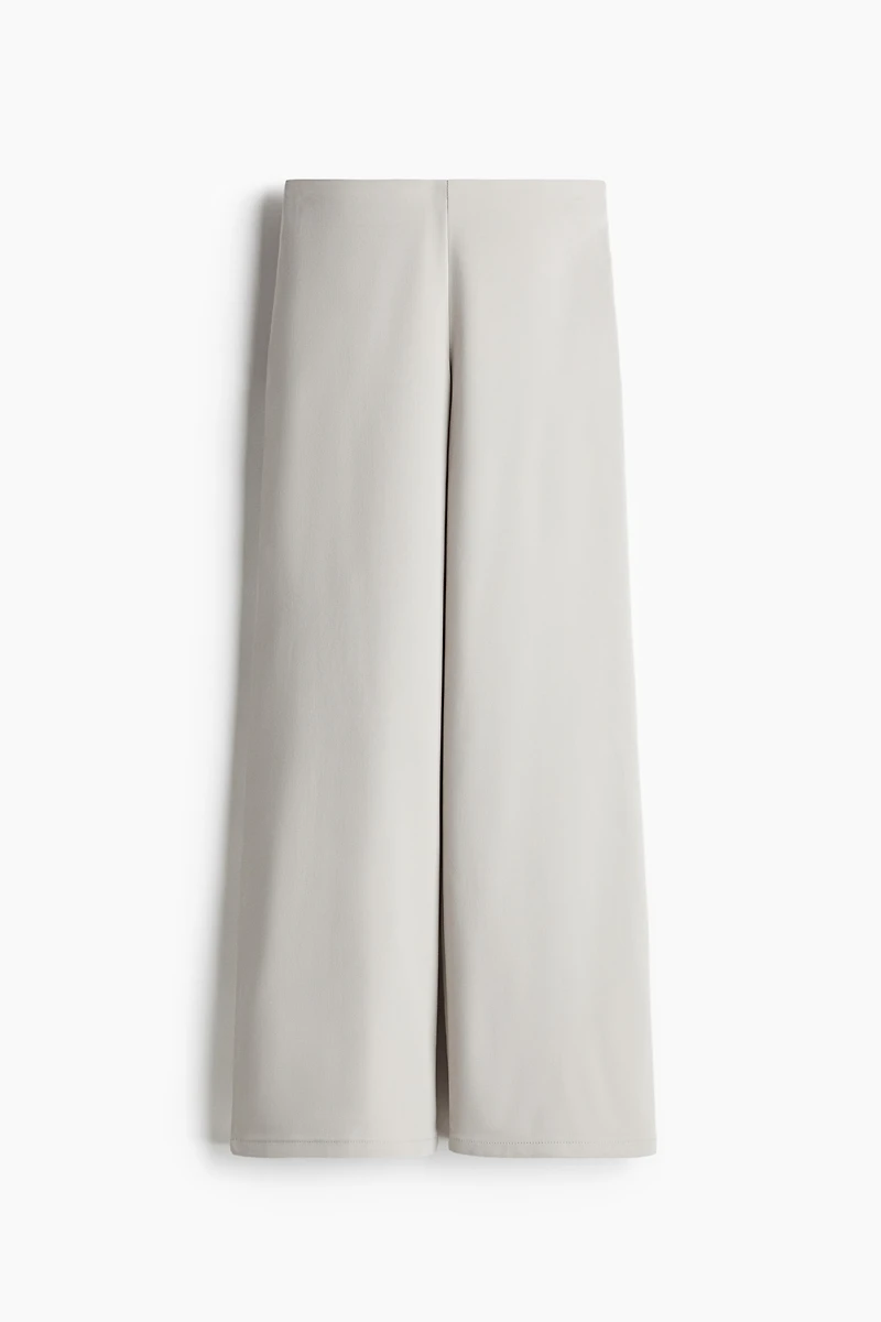 Wide-Leg Twill Pants