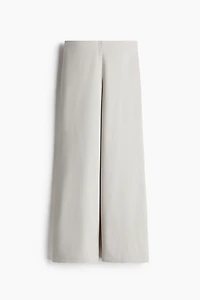Wide-Leg Twill Pants