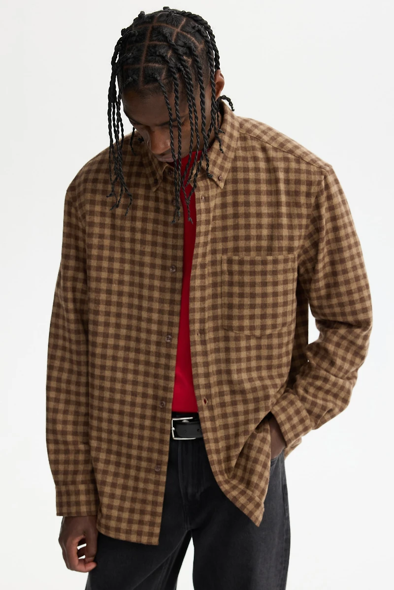 Relaxed-Fit Wool-Blend Shirt
