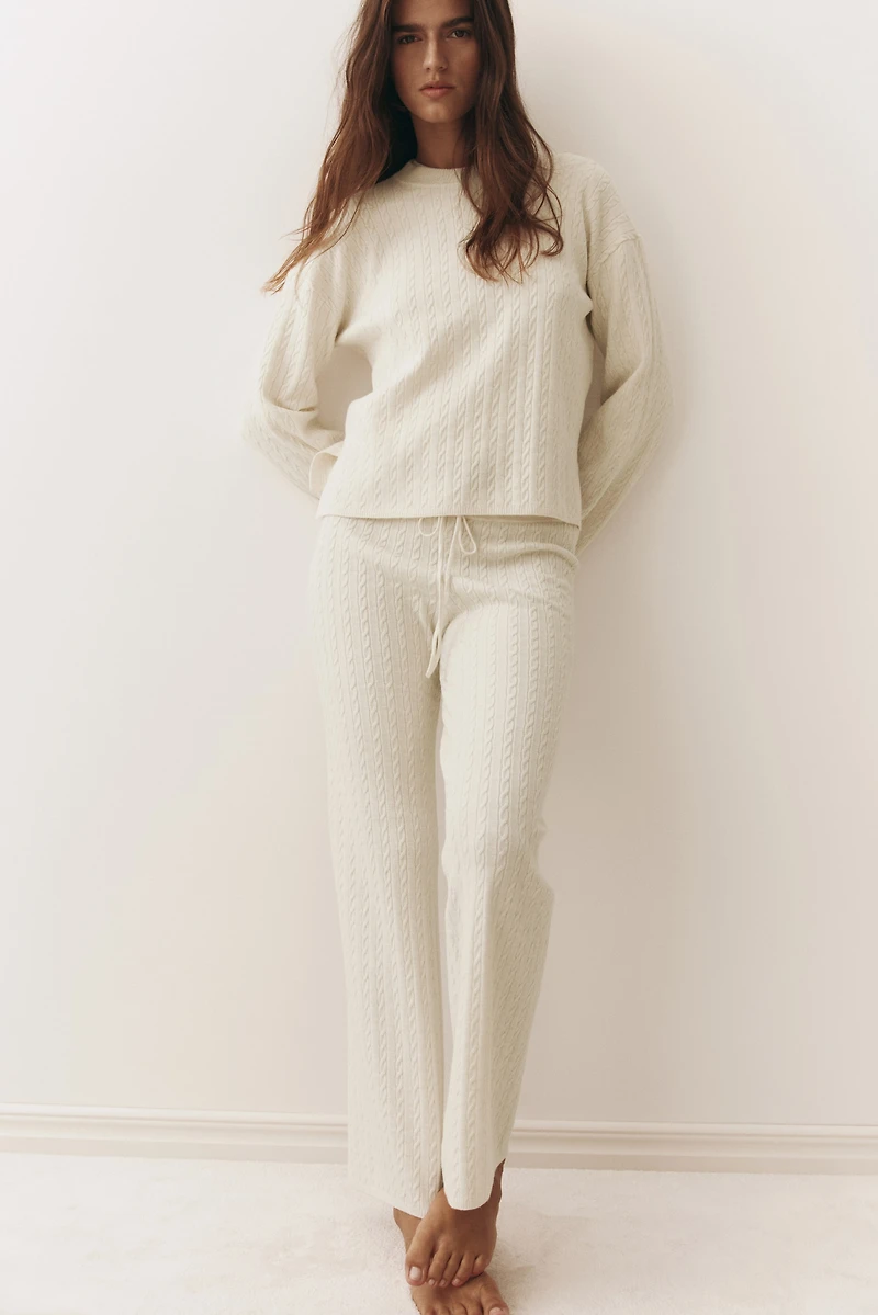 Cable-Knit Pants