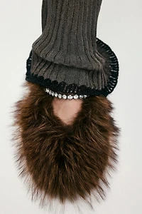 Metallic Rib-Knit Pants