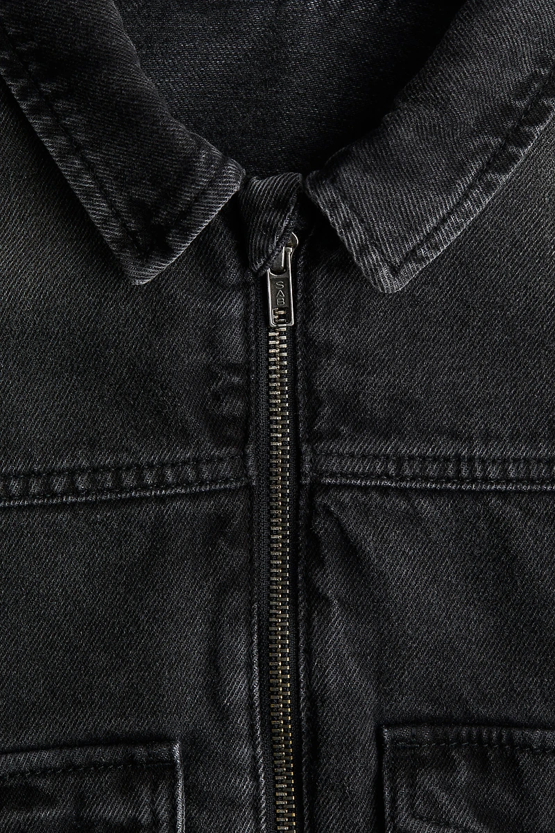 Veste à fermeture éclair en denim