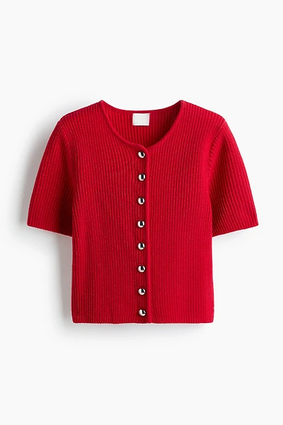 Rib-Knit Cardigan