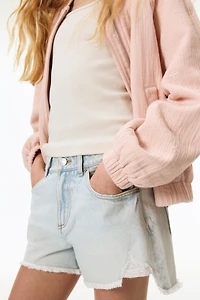 Relaxed-Fit Denim Shorts