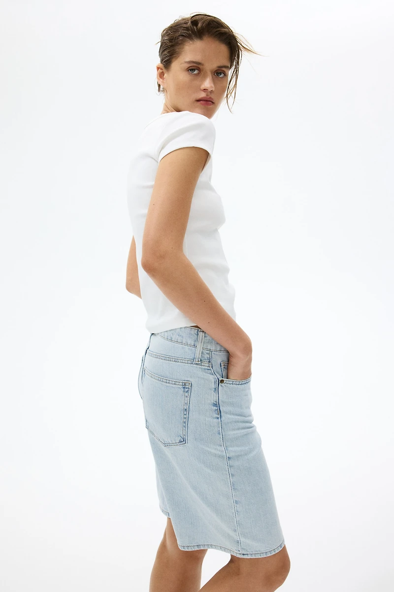 Denim Bermuda Shorts