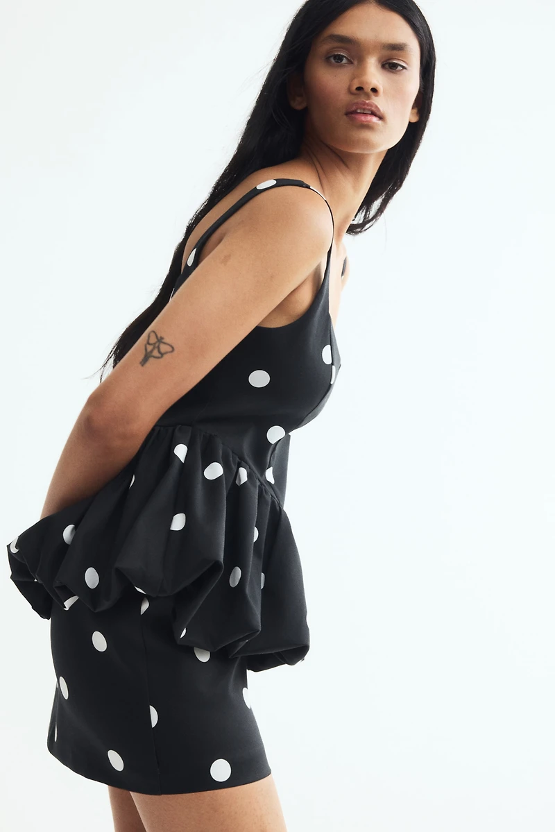 Printed Peplum Dress