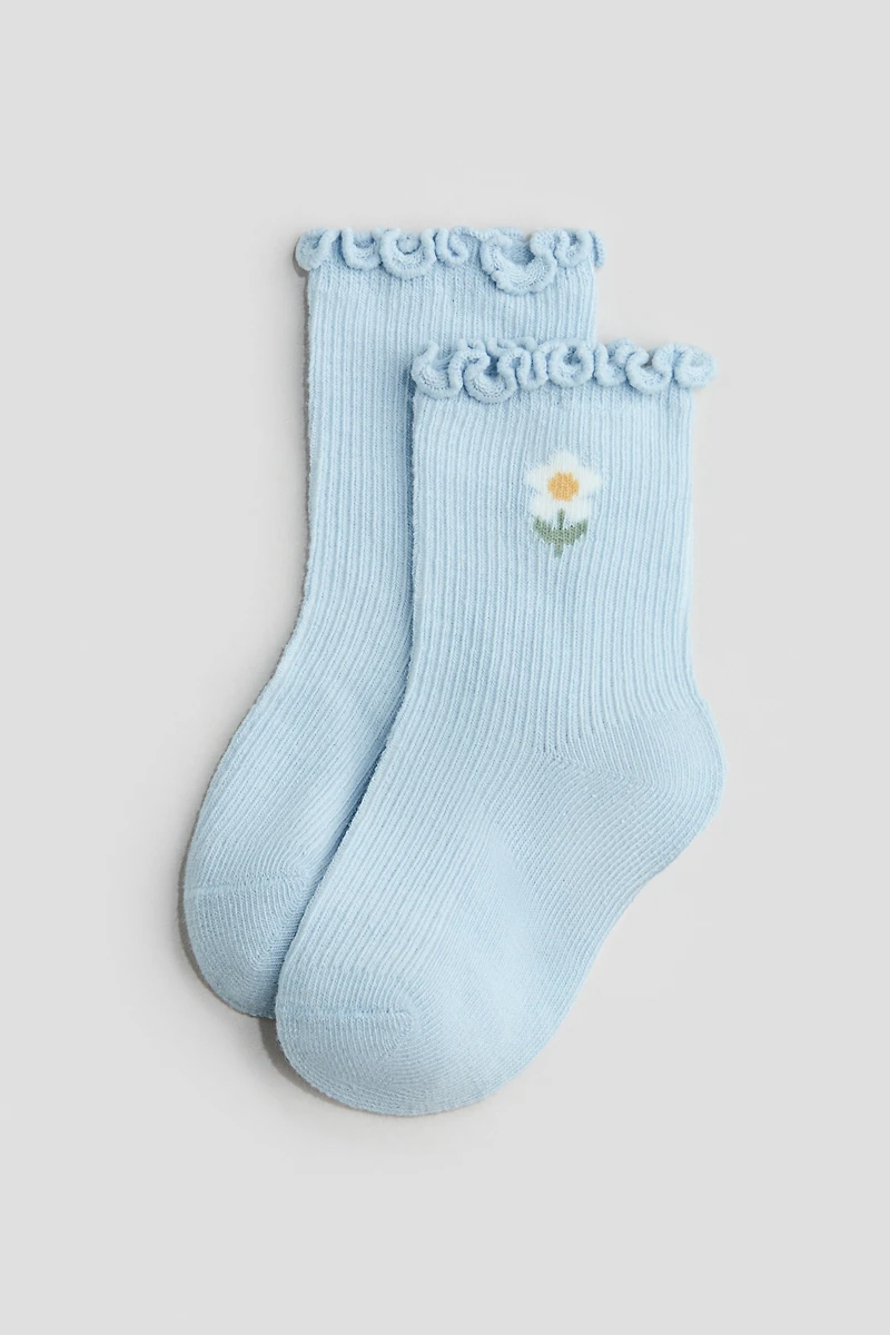 4-Pack Socks with Overlocked Trim