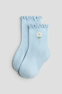 4-Pack Socks with Overlocked Trim