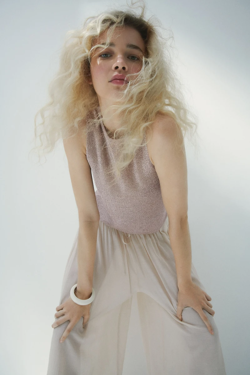 Metallic Knit Top