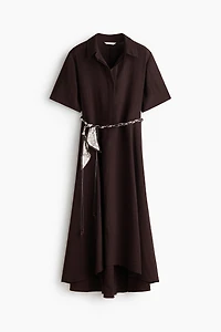 Tie-Belt Shirt Dress