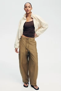 Tie-Belt Cargo Pants