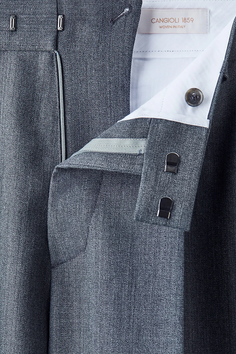 Wool-Blend Suit Pants