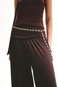 Gathered Viscose Pants