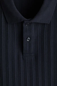 Slim-Fit Textured Jersey Polo Shirt