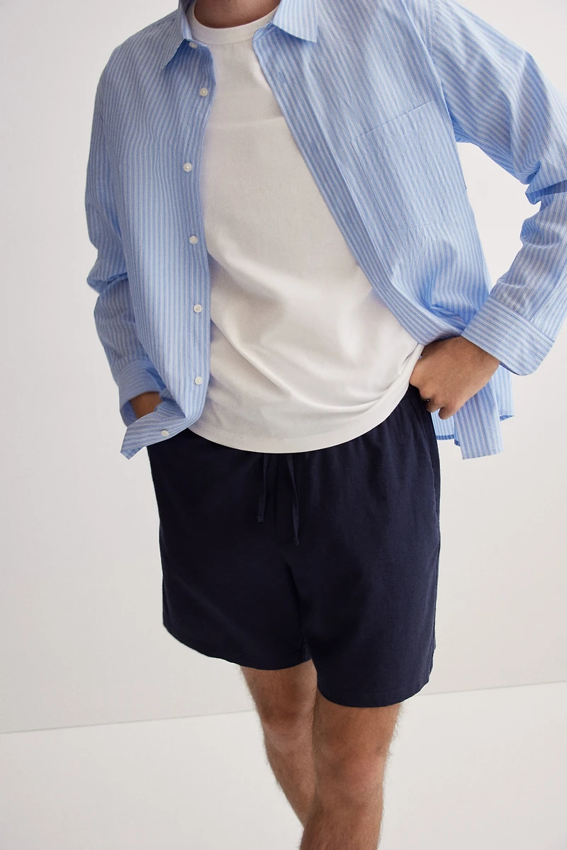 Relaxed-Fit Linen-Blend Shorts