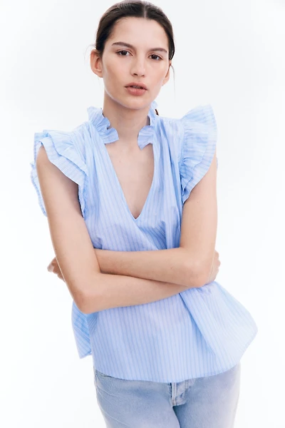 Ruffle-Trimmed Blouse