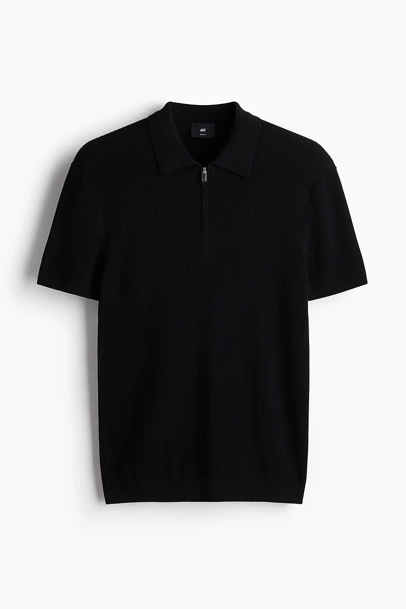 Slim-Fit Half-Zip Polo Shirt