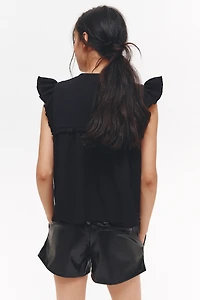 Haut en jersey texturé