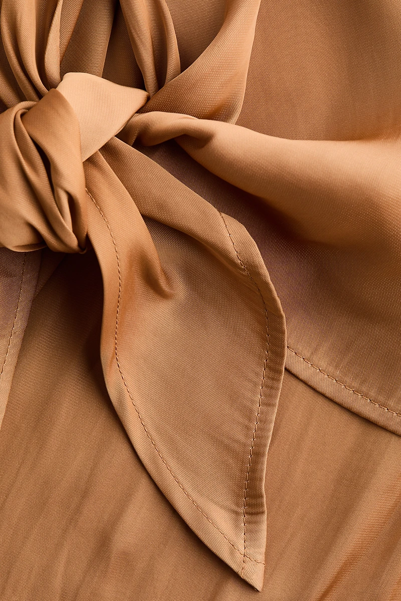 One-Shoulder Tie-Detail Top