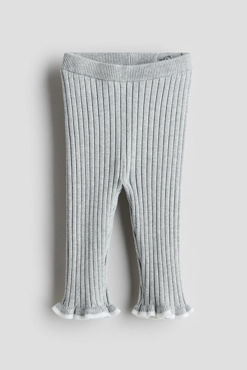 Legging en tricot côtelé