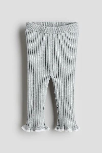 Legging en tricot côtelé