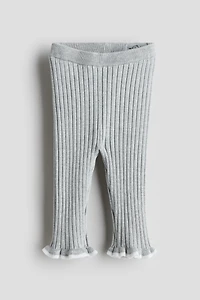 Legging en tricot côtelé