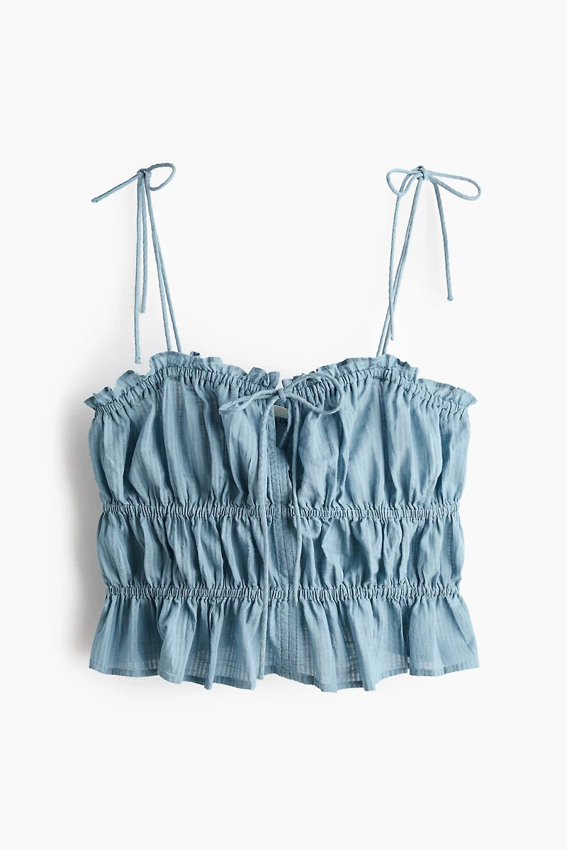 Top with Tie Shoulder Straps