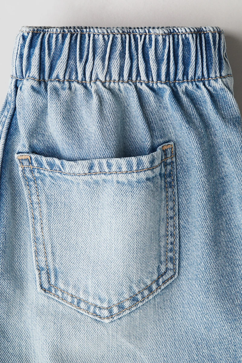 Jupe-short en denim de coton