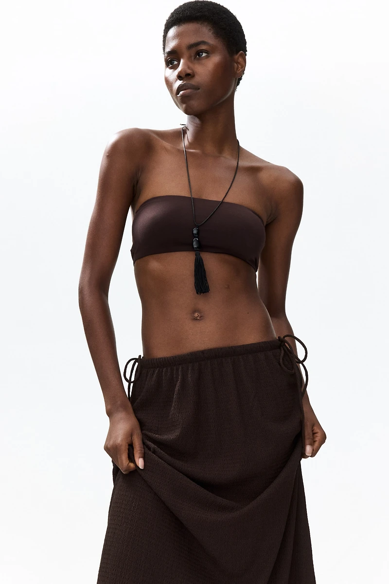Crinkled Drawstring Skirt