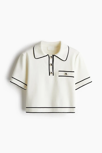 Knit Top with Collar