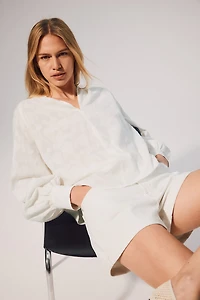 Blouse en tissu jacquard