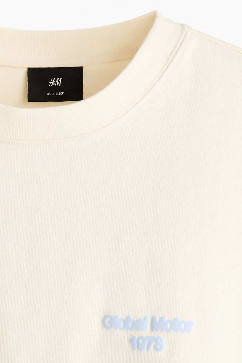 Oversized Printed Cotton T-Shirt