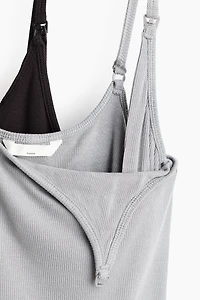 MAMA Lot de 2 hauts d'allaitement bretelles fines