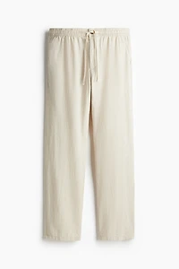 Regular-Fit Linen-Blend Pants