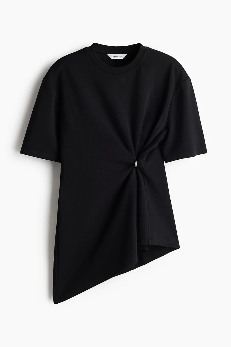 Draped-Detail Asymmetric Top