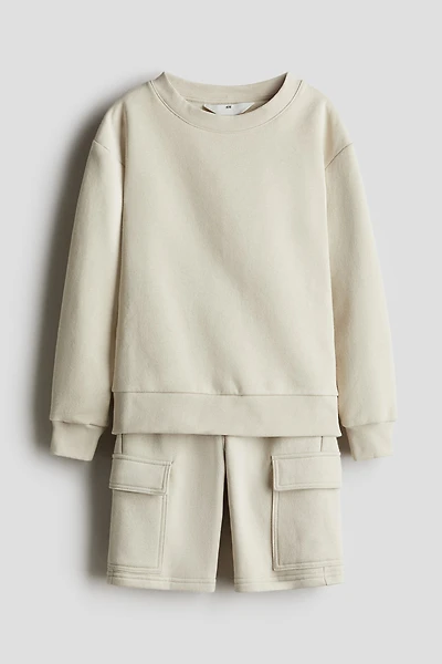 2-Piece Sweatshirt and Shorts Set