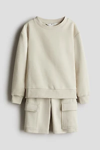 2-Piece Sweatshirt and Shorts Set