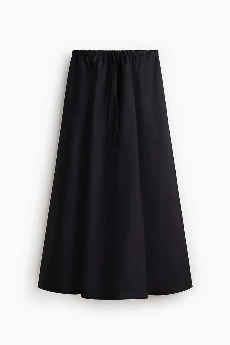 Cotton Poplin Maxi Skirt