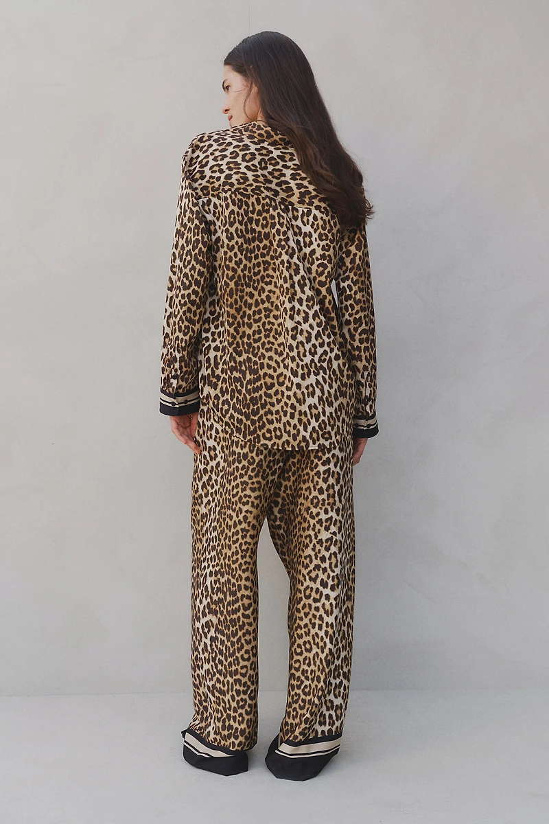 Pantalon large avec taille élastique