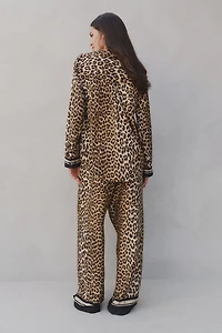 Pantalon large avec taille élastique