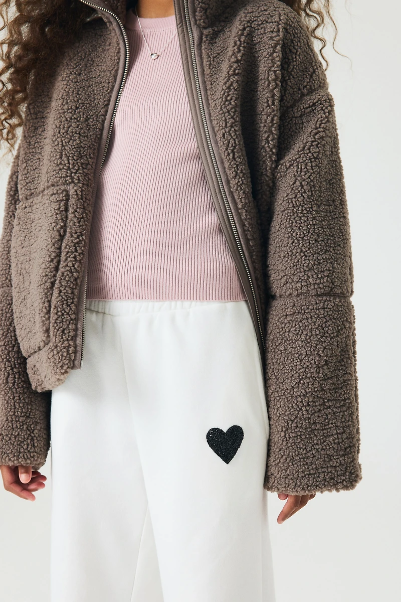 Pantalon de jogging droit en molleton