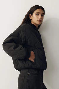 Quilted Bomber Jacket