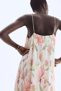Plissé Strappy Dress