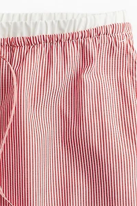 Double-Waistband Poplin Drawstring Pants