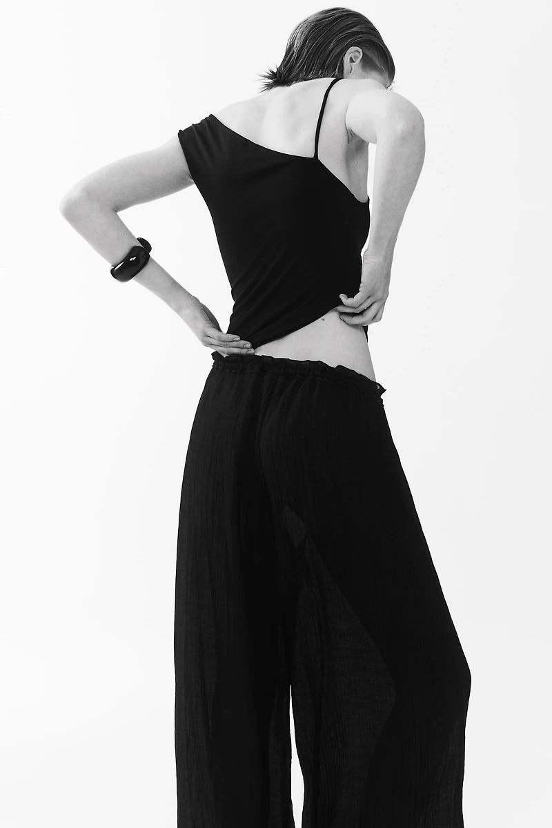 Balloon-Leg Pants with Drawstring